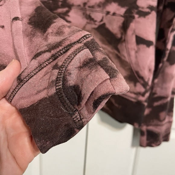 Athleta Girl Tie‎ Dye Hoodie Sweatshirt Pink Brown Pullover Youth L 12 - Picture 5 of 12